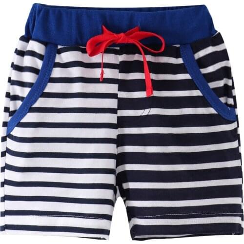 Funnygame Boys Girls Cotton Shorts Summer Children Stripe Pants Drawstring Hot Selling Kids Clothing Boys scanties