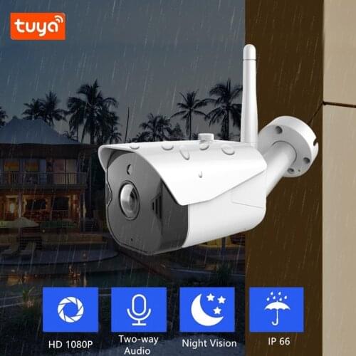 WiFi Camera Tuya Outdoor Camera PTZ 1080P HD Cameras IP with IP66 Waterproof Auto Tracking Night Vision CCTV Surveillance Camera