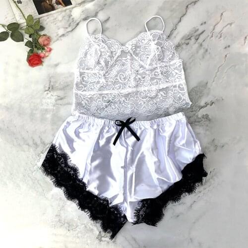 2/Pcs Women Sexy Lingerie Lace Babydoll Open Bra Set Underwear In Thong Sleepwear Bra And Brief Sets Fashion Women Bra Sets