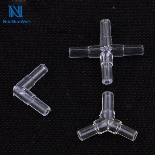 Wholesale Aquarium 4mm Tube Air Joint Fish Tank Pump Accessories Acrylic Transparent Visible 2Way 3 Way 4 Way Connector 100PCS