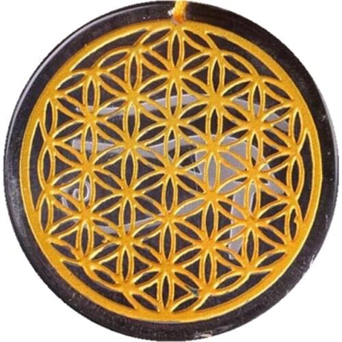 Wholesale White Natural Crystal Pendant Carved Yellow Life Flower Pendant Necklace Lucky for Women Men Gift Fashion Jewelry