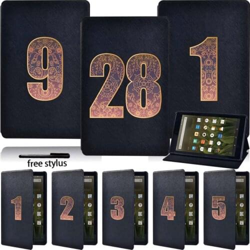 Tablets Case for Amazon Fire HD 10 (5th/7th/9th)/7(5th/7th/9th)/HD 8 (6th/7th/8th) Gen Shockproof Stand Protective Case + Stylus