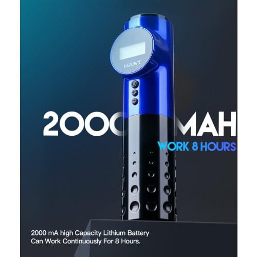Rotary Tattoo Pen Mast Wireless Battery Pen Machine LED Display Permanent Make Up Machine for Tattoo Artist
