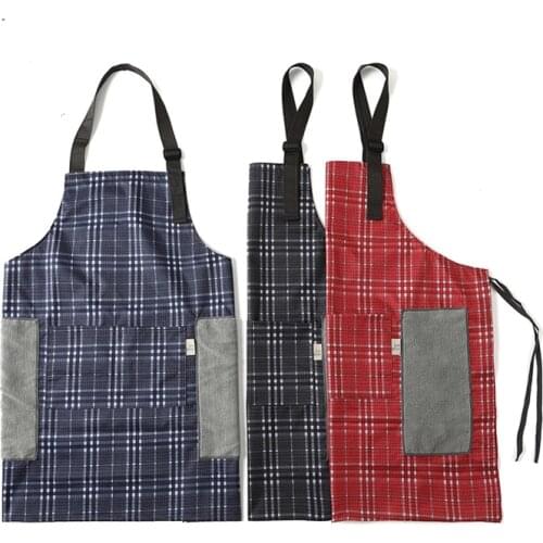 Wipeable hand apron home kitchen waterproof and oil-proof cooking non-staining fashion dirty dirty tea shop overalls