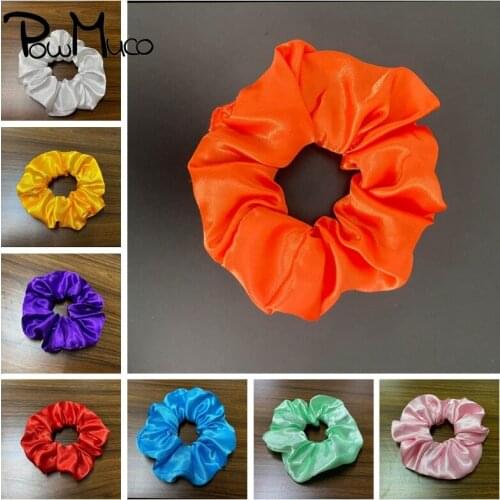 Powmuco Colorful LED Luminous Large Intestine Elastic Hairband Fashion Ponytail Headwear Sweet Hair Accessories Party Decoration