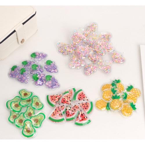 Transparent Plastic Sequin Accessories Summer Style Fruits Pattern DIY Crafts Supplies Handmade Stickers Materials 10 Pieces