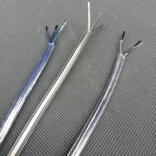 Transparent Double-Core 2*0.5mm 3*0.75mm 2pin 3pin Parallel Electric Wire Cable For Lighting Crystal Pendant Light Power Cable