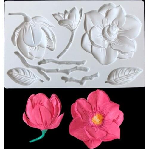 20*12.5*0.8CM DIY Sugar Craft Cake Lotus Silicone Mold Fondant Mold Cake Decorating Tools Gum Paste Mold