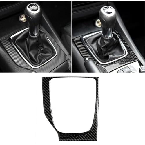 Carbon Fiber Left Manual Car Gear Shift Panel Decoration Sticker for Mazda3