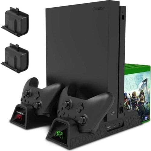 For PS4/ PS4 Pro/ PS4 Slim Console Vertical Stand 2 Controller Charging Dock 2 Cooling Fan For Sony Playstation 4