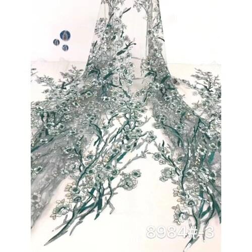 High quality 2020 tulle French Nigeria lace fabric embroidered African lace fabric womens FJ3411
