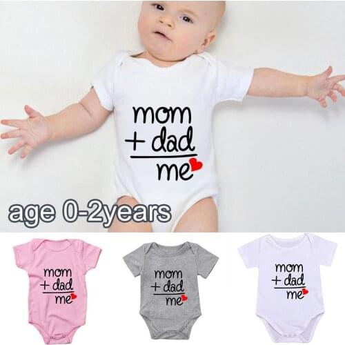 Newborn Baby Bodysuit Summer Clothes Boys Girls Jumpsuit Short Clothes Gifts Outfits For Kids Letter Sleeve Infant Cotton L0J1