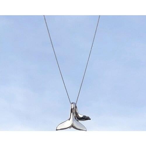 925 Sterling Silver Charm Mermaid Tail Pendant Necklaces For Party Jewelry Clavicle Chain Choker S-N434