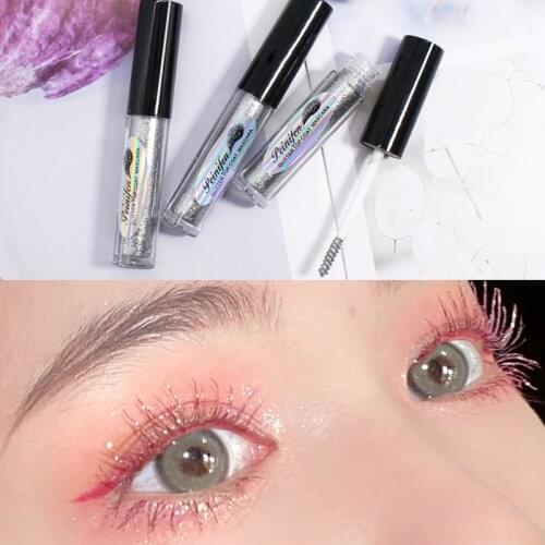 Starry Sky Diamond Mascara Quick-drying Film Broken Diamond Glitter Mascara Waterproof Curling Thick Shiny Eyelashes Eye Makeup