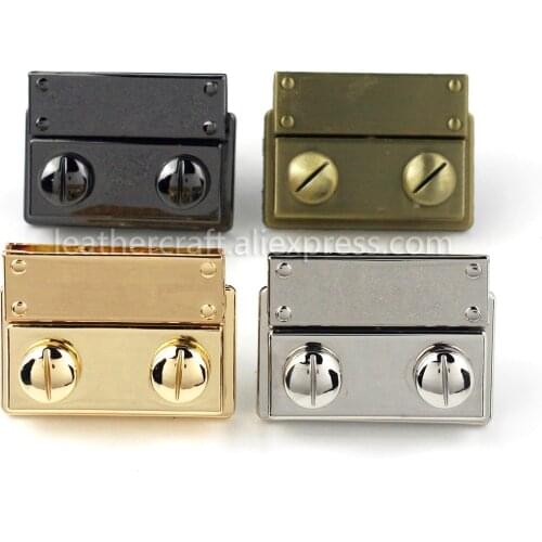 1x Metal Fashion Push Lock Clasp Tongue Lock Leather Craft Women Bag Purse Handbag Shoulder Bag Closure DIY Accessories