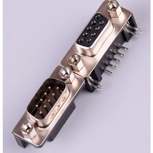 10Pcs/lot Hot Sale NEW DB-9 DB9 Male Female PCB Mount DR-9S PCB Connector RS232 Connector