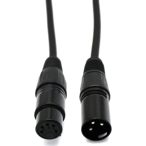 5Pin-Female To 3Pin-Male + 5Pin-Male To 3Pin-Female XLR Turnaround DMX Cable