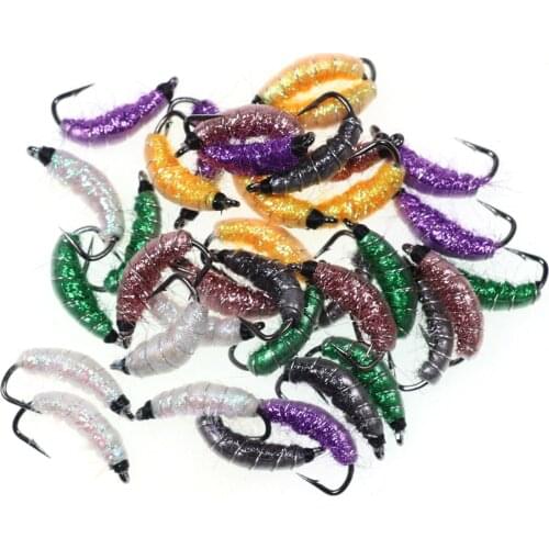 6PCS #6 Trout Fishing Flies lure Scud Shrimps Scud Cezch Fly Fishing Fly Nymphs Multiple Color