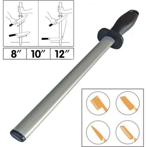 Diamond Sharpening Rod Kitchen Knife Steel Sharpener Stone Tool Tungsten steel carbon Slaughterhouse butcher sharpening rod