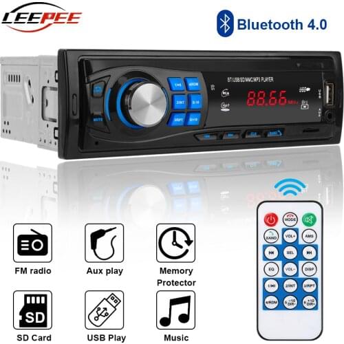 1Din 12V Car Radio Audio FM Transmitter MP3 Player Autoradio Stereo Bluetooth Kit Truck 4x4 Automotive Accessories Electronics