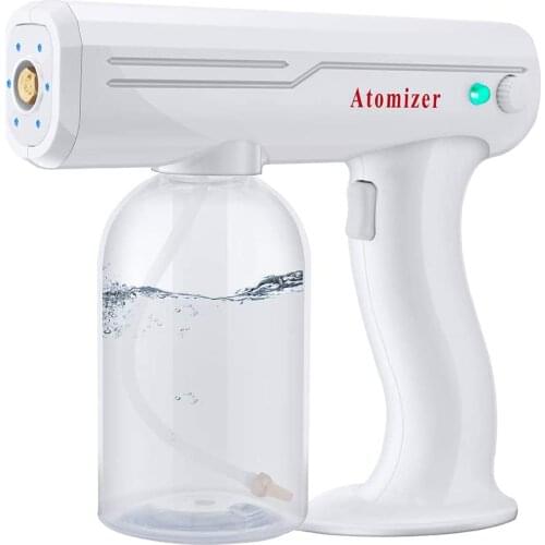 Wireless Disinfect Sprayer Atomizing Machine Disinfection Blue Light Steam Electric Portable Fogger Home Battery Nano Spray Gun