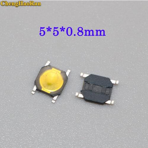 ChengHaoRan 5-20pcs metal dome 5*5*0.8mm thin film touch switch 4 feet foot patch micro button switch 5*5*0.8 mm