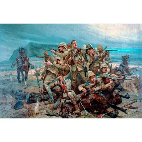 HOME OFFICE Decor ART & 17th Lancers at the Battle of Modderfontein. by Richard Woodville, Jr. print art -free shipping