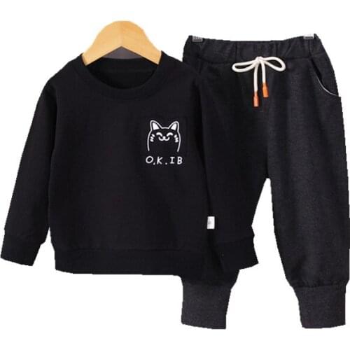 Baby Boys Girl Cotton Clothes Spring Autumn Children Cartoon Jacket Pants 2Pcs/sets Outfit Kid Fashion Toddler Casual Tracksuits