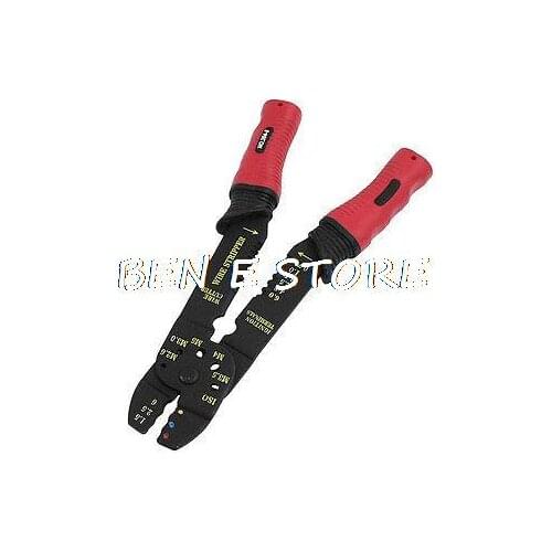 FS-051 Antislip Handle Terminal Crimper Wire Cutter Stripper Pliers 8 inch