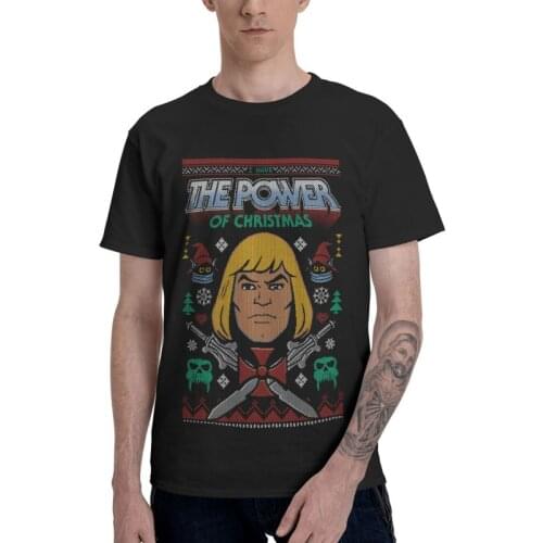 The Good Power Of Christmas Tshirt Men Tee Cotton T Shirt Short Sleeve Eternia He-Man and the Masters of the Universe T-shirt