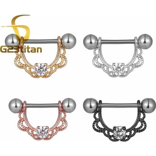 2PCS Hot Nipple Piercings Rings 14G Sexy Surgical Stainless Steel Piercing Nipple Ear Piercing Body Jewelry