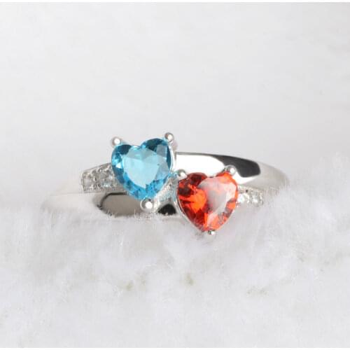 Customize ring 12 Birth stone ring best gift for lovers mom cirld 925 Sterling Silver Engagement Jewelry crystal rings new