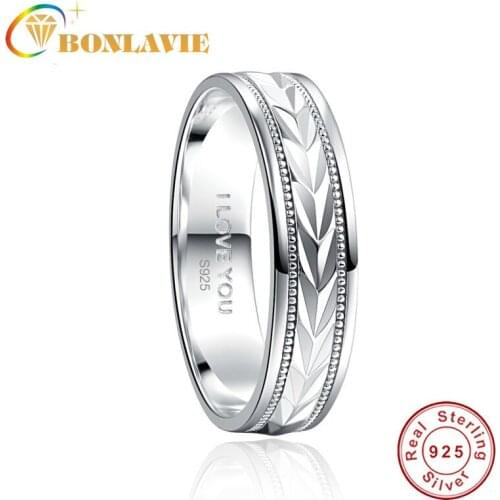 AAA Quality 6MM Ring Circle Inside I LOVE YOU Ring 925 Jewelry Pave Setting Crystal Jewelry Bijoux Femme