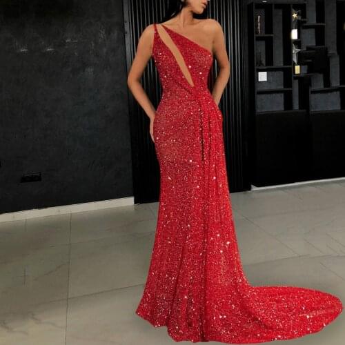 Red Sexy Women Dress Boho Maxi Club Red Dress Off Shoulder Long Dress Party Bridesmaids Infinity Robe Longue Femme Shining#G8