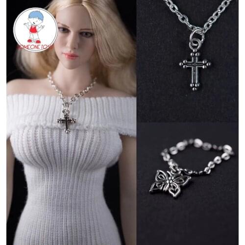1/6 Scale Cross Necklace for 12 Inches Female Ph HT Hotstuff Jo Doll Action Figures