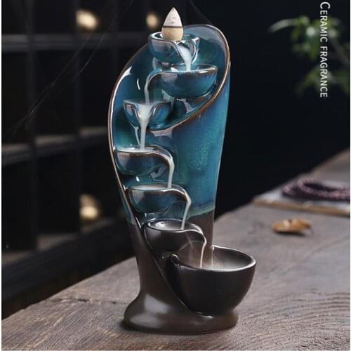 Rotating Flow Smoke Incense Burner Double-Sided Ceramic Incense Burner For Home Or Office Accessories Incense Stick Holder