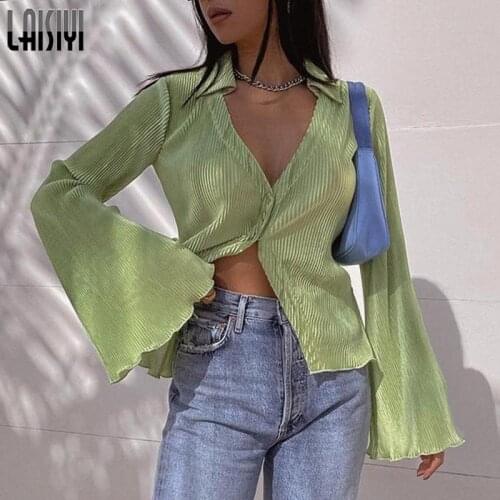 Зеленые блузки LAISIYI China At AliExpress