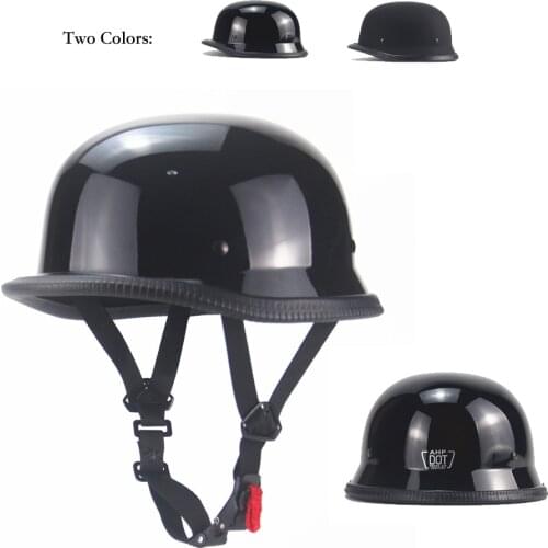 DOT Motorcycle Open Half Face German Style Helmet Vintage Retro Four Seasons Unisex For Moto Scooter Riding Motorbike Bike Biker