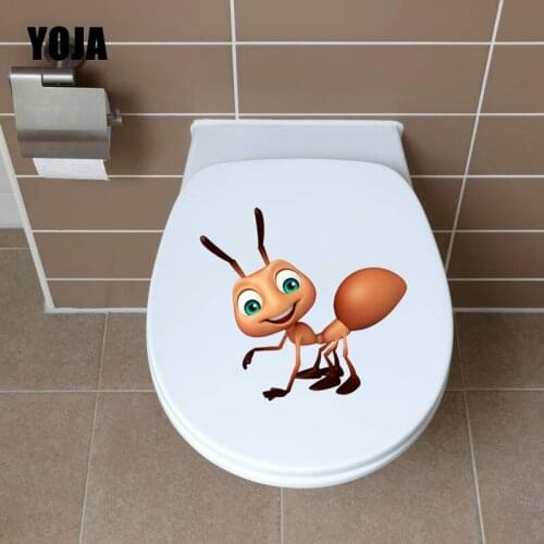 YOJA 22.6X21CM Beatiful Wall Sticker Cute Cartoon Ants Home Decor Toilet Decal Funny Pattern T5-1412