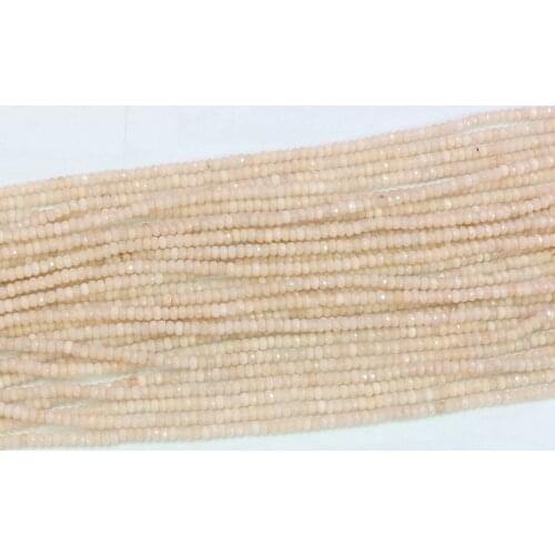 Natural cream-colored stone dyed jades chalcedony 2x4mm faceted abacus round loose beads diy jewelry15" B566