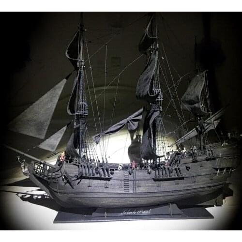 New black pearl Pirates ship wooden model kit 80cm length