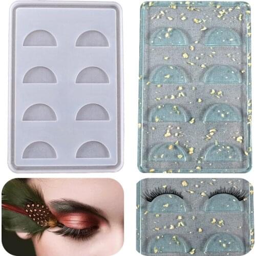 Eyelashes Display Tray Resin Silicone Mold Eyelashes Storage Box Case Holder Cosmetic Care Container Epoxy Resin Mold