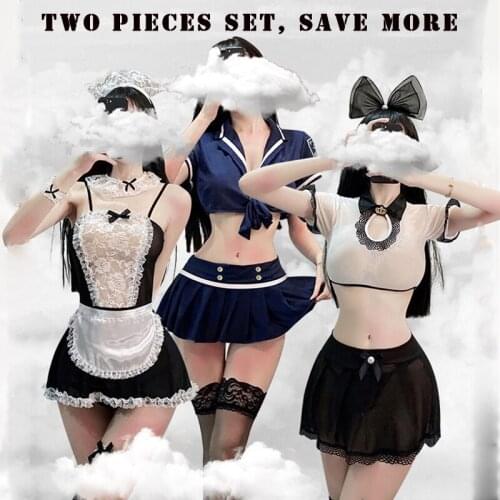Sexy Uniform 9 Different Style Halloween Cosplay Costumes Erotic Lingerie Women Maid Outfit Hot Girl Dress Kawaii BabbyDoll Set