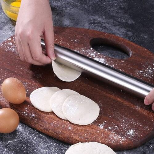Stainless Steel French Rolling Pin Metal Rolling Pin For Baking Pasta Fondant Cookies And Dough Bakeware Roller Dishwasher Safe