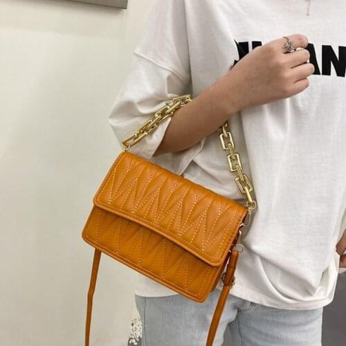 Shoulder Bag Female Crossbody Bag Women Designer Handbag Purse Retro Backpack Chain Fashion 2021 New PU Leather Simple All-match