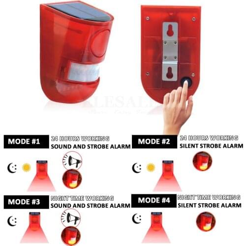 Anti-Wolf Solar Warning Light Remote Control Alarm Human Body Induction Animal Repellent Anti-Wild Boar
