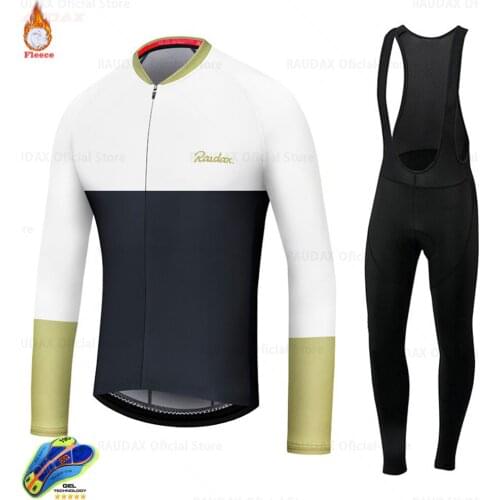 UCIneos UCINEOS Winter Cycling Jersey Pro Team Fleece Cycling Clothing MTB Cycling Bib Pants Set Ropa Ciclismo Triathlon Suit