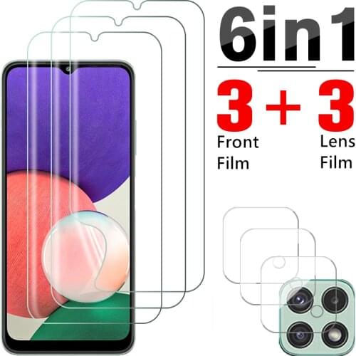 6in1 Screen Camera Lens Protector For Samsung Galaxy A22 5G Hydrogel Film For samsung a22 32 42 52 72 12 21 21s Film Not Glass