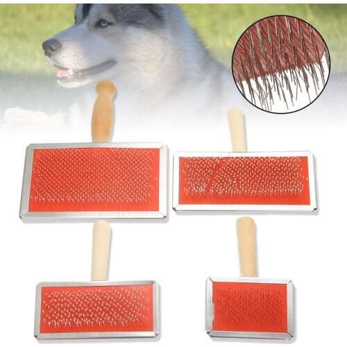 1pc Pet Comb Brush Pet Dog Cat Hair Gilling Wooden Handle Grooming Slicker Trimmer Comb Brushes PArts