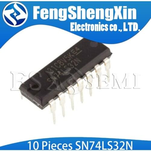 10pcs/lot HD74LS32P DIP-14 HD74LS32 HD74LS32N SN74LS32N HD74LS32 QUADRUPLE 2-INPUT POSITIVE-OR GATES IC